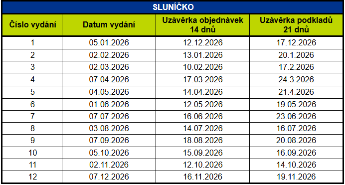 vydání 2026 sluníčko