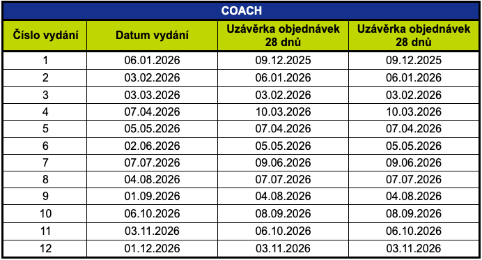 vydání 2026 coach